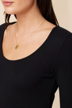 Itana Long Sleeve Dream Rib Tee - Black -Mode Weft Sales Store 0018 Short Sleeve Itana Black 4 96b2167c 6b2d 497f a137 2c6ae5f3be8b