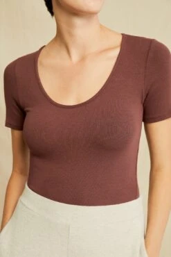 Itana Dream Rib Tee - Mocha -Mode Weft Sales Store 0018 Short Sleeve Itana Mocha 4462 web caa59471 2259 4ae6 8642 d58a50bc3905