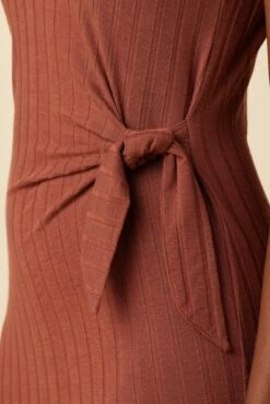 Cornelia Provence Rib Dress - Earth -Mode Weft Sales Store 0082 Cornelia Earth 4