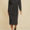 Ava Luxe Fleece Dress -Mode Weft Sales Store 0122 Ava Luxe Fleece Black 0010 web