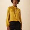 Papillon Cottonseed Cupro Blouse - Gold -Mode Weft Sales Store 0156 Papillon Gold 1