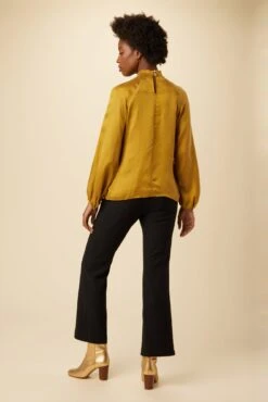 Papillon Cottonseed Cupro Blouse - Gold -Mode Weft Sales Store 0156 Papillon Gold 3