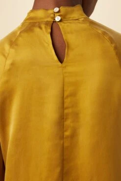 Papillon Cottonseed Cupro Blouse - Gold -Mode Weft Sales Store 0156 Papillon Gold 5