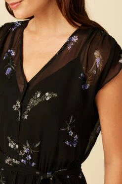 Marianna Chiffon Dress - Nahlia Floral -Mode Weft Sales Store 01 0749R1 Marianna Chiffon Nahlia Floral 4