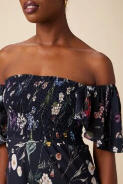 Dima Ecovero Midi Dress - Gemini Navy -Mode Weft Sales Store 01 10167 Dima Gemini Navy 4