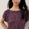 Laurie Silken Modal Tee -Mode Weft Sales Store 0204 Laurie North Shore Floral 02507