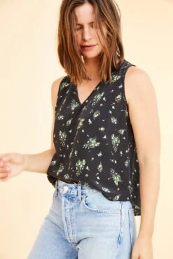 Tori Silk Tank -Mode Weft Sales Store 0211ToriBolinasFloral 6680 web