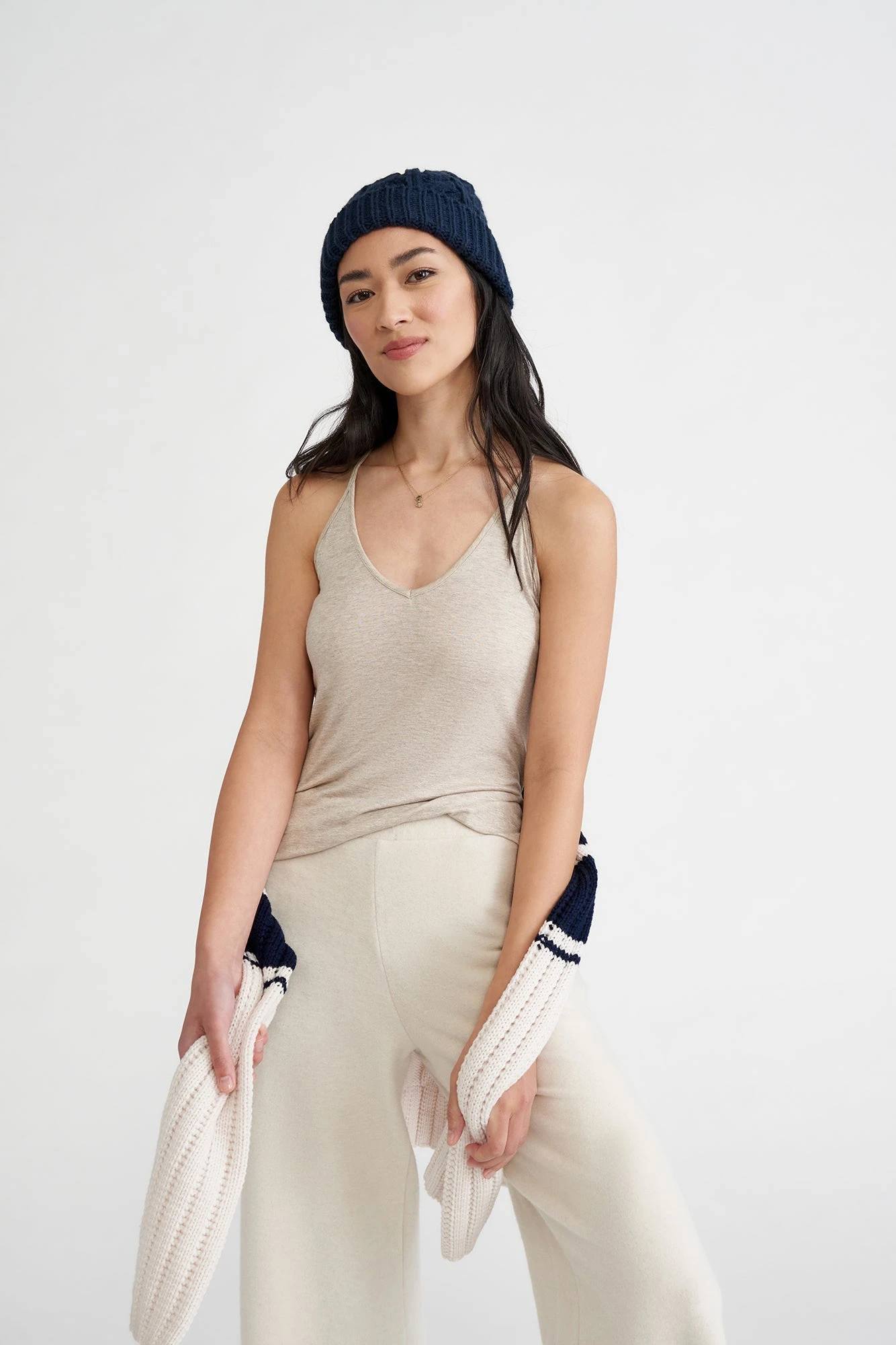 Jada Dream Knit Tank - Oatmeal 3 Jada Dream Knit Tank - Oatmeal