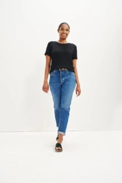 Berkeley Dream Rib Tee - Black -Mode Weft Sales Store 0372 SS Berkeley Dream Rib Black 0891 Web 64e0d2ea da8f 4865 8067 ef843be8334b