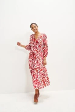 Faye Nouveau Silk Dress -Mode Weft Sales Store 0374 Faye Elsinore Floral 1842 web