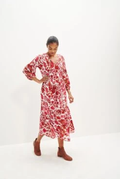 Faye Nouveau Silk Dress -Mode Weft Sales Store 0374 Faye Elsinore Floral 1846 web