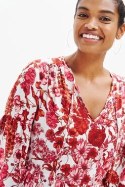 Faye Nouveau Silk Dress -Mode Weft Sales Store 0374 Faye Elsinore Floral 1866 web