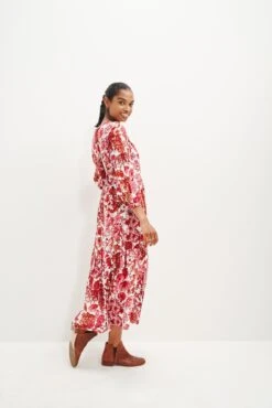 Faye Nouveau Silk Dress -Mode Weft Sales Store 0374 Faye Elsinore Floral 1877 web