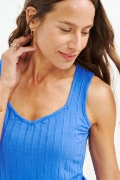 Bettina Ribbed Tank - Lapis - ReAmour -Mode Weft Sales Store 0384 Bettina Lapis 1483 web 31057aaf 162c 4755 a680 ceee57dbbe4f