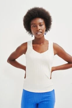 Bettina Ribbed Tank - Salt -Mode Weft Sales Store 0384 Bettina Salt 0450 web 12f8c036 7e07 4caf 8b86 9187a2f1171b