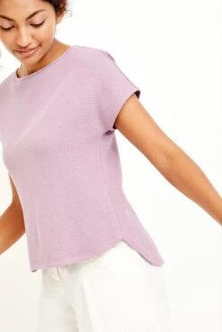Chessa Scallop Knit Tee - Lavender -Mode Weft Sales Store 0392 Chessa Lavender 1835 web 25d92222 d211 4513 bd59 79fbfdf0a89c