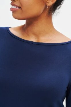 Francoise 3/4 Sleeve Dream Knit Tee - Ocean -Mode Weft Sales Store 0422 3Q Slv Francoise Ocean 1369 web 0fc2a0b9 71b7 4340 ad84 65753cfa1c30