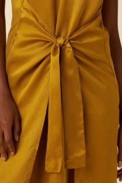 Cortney Cottonseed Cupro Dress - Gold -Mode Weft Sales Store 0448 Cortney Cupro Gold 4