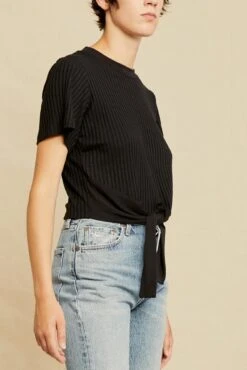 Jeanette Short Sleeve Tee - Black -Mode Weft Sales Store 0453 Jeanette Black 0409 web 5501913a 3c04 4ea7 84dd b442ba271a4d