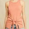 Celeste Knit Tank - Hibiscus
