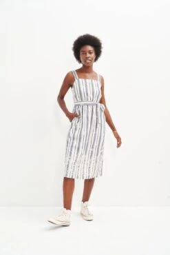 Jameela Upcycled Dress -Mode Weft Sales Store 0457 Jameela Summer Stripe 0884 web
