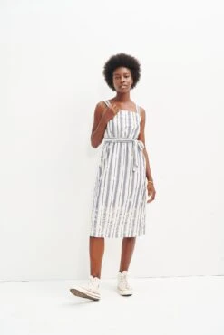 Jameela Upcycled Dress -Mode Weft Sales Store 0457 Jameela Summer Stripe 0892 web