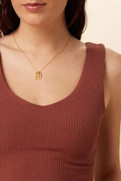 Rosa Paris Rib Tank - Earth -Mode Weft Sales Store 0516 Rosa Earth 4