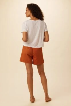 Roxie Reverie Slub Tee - White -Mode Weft Sales Store 0595 Roxie White 3