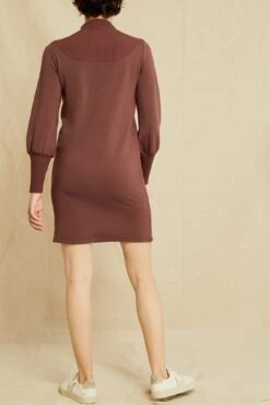 Inka Luxe Fleece Dress -Mode Weft Sales Store 0602 Inka Mocha 2142 web