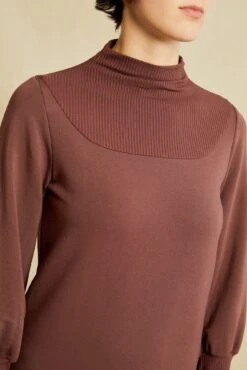 Inka Luxe Fleece Dress -Mode Weft Sales Store 0602 Inka Mocha 2210 web