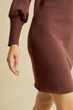 Inka Luxe Fleece Dress -Mode Weft Sales Store 0602 Inka Mocha 2216 web