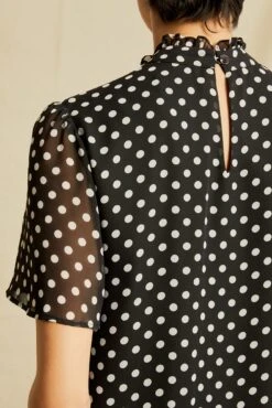 Corinne Chiffon Dress -Mode Weft Sales Store 0606 Corinne Chiffon Dot 0551 web