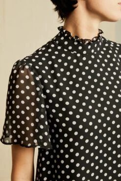 Corinne Chiffon Dress -Mode Weft Sales Store 0606 Corinne Chiffon Dot 0564 web