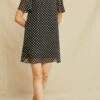 Corinne Chiffon Dress -Mode Weft Sales Store 0606 Corinne Chiffon Dot 0602 web