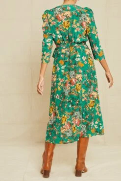 Maribel Washable Silk Wrap Dress - Rosalind Floral -Mode Weft Sales Store 0745 Maribel Rosalind Floral 13864 web