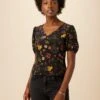 Juliana Washable Silk Blouse - Saint Germain Floral -Mode Weft Sales Store 0753R1 Juliana St. Germain Floral 1