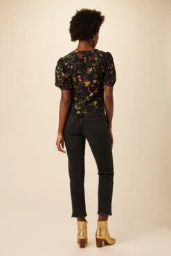 Juliana Washable Silk Blouse - Saint Germain Floral -Mode Weft Sales Store 0753R1 Juliana St. Germain Floral 3