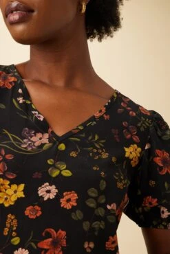 Juliana Washable Silk Blouse - Saint Germain Floral -Mode Weft Sales Store 0753R1 Juliana St. Germain Floral 4