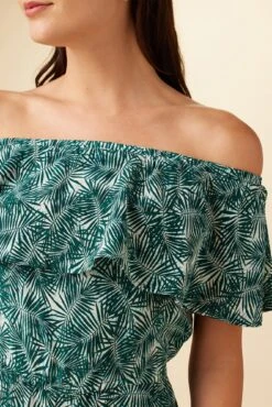 Lucia Washable Silk Jumpsuit - Green Palm -Mode Weft Sales Store 0794R1 Lucia Green Palm 4