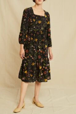 Adrienne Washable Silk Dress - Saint Germain Floral