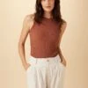 Asmet Paris Rib Tank - Earth -Mode Weft Sales Store 08 10195 Asmet Earth 1