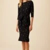Colombe Luxe Fleece Dress - Fleur -Mode Weft Sales Store 10080 Colombe Lux Fleur 1