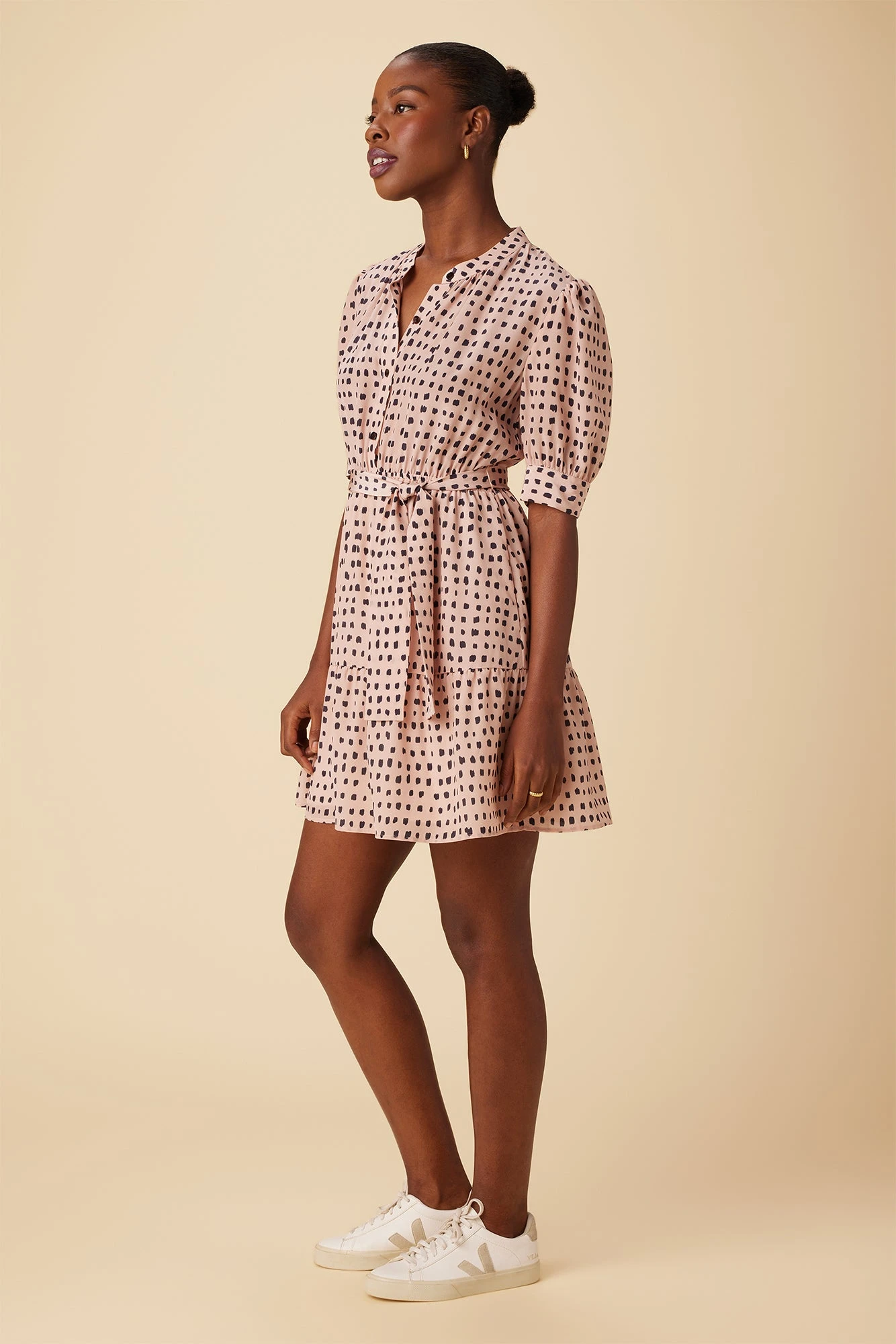 Malta Washable Silk Dress - Valencia Dot Pink 4 Malta Washable Silk Dress - Valencia Dot Pink - Image 2