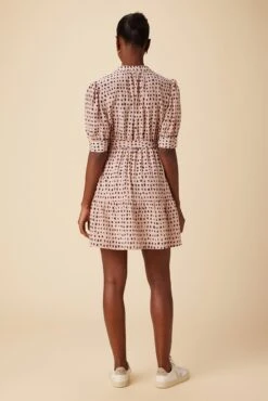 Malta Washable Silk Dress - Valencia Dot Pink 8 Malta Washable Silk Dress - Valencia Dot Pink -Mode Weft Sales Store 10081 Malta Silk Valencia Dot 3