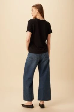 Mallorca Dream Knit Tee - Black -Mode Weft Sales Store 10082 Mallorca Black 3