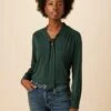 Aster Dream Knit Blouse - Darkest Spruce