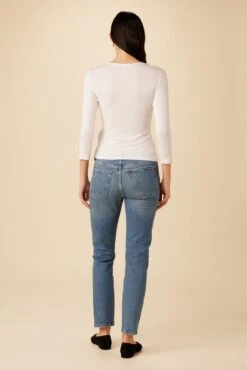 Gladys Dream Knit Top - White -Mode Weft Sales Store 10135 Gladys Dream Knit White 3