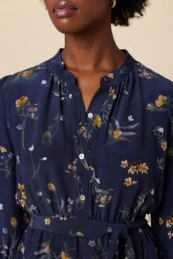 Arya 3/4 Sleeve Washable Silk Dress - Ana Floral -Mode Weft Sales Store 10139R1 Arya Silk Ana Floral 4