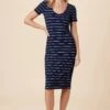 Juniper Paris Rib Dress - Pippa Stripe 2 Juniper Paris Rib Dress - Pippa Stripe -Mode Weft Sales Store 10142 Juniper Pipa Stripe 1