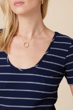 Juniper Paris Rib Dress - Pippa Stripe -Mode Weft Sales Store 10142 Juniper Pipa Stripe 4